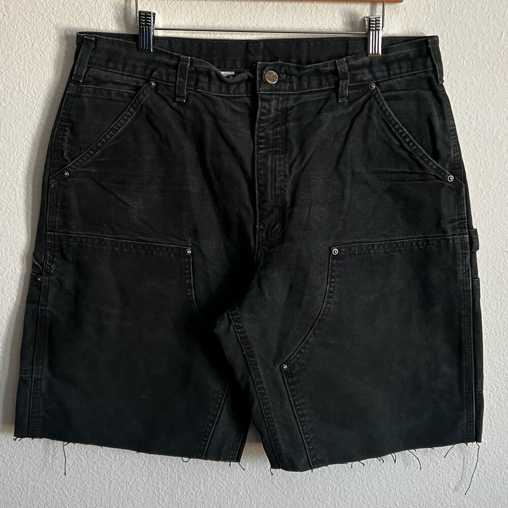 Carhartt faded black double knee work wear carpenter pants